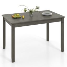 COSTWAY Wooden Dining Table for 4 People Kitchen Table-Gray