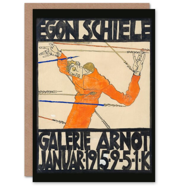 Egon Schiele Art Card Galerie Arnot 1915 Exhibition Poster