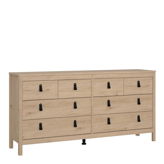 Barcelona Double Dresser 8 Drawers in Jackson Hickory Oak