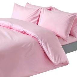 Homescapes Pink Cotton Duvet Cover Set - 200 Thread Count - Single Pink Single