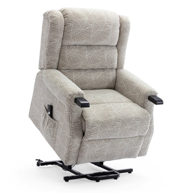 Ashfield Electric Fabric Single Motor Rise Recliner Mobility Chair (Cream)
