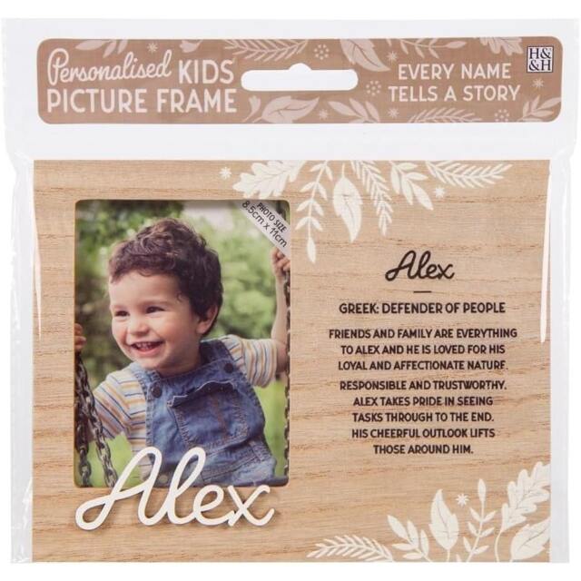 History & Heraldry Pre-Personalised Kids Wooden Picture Frame - Alex