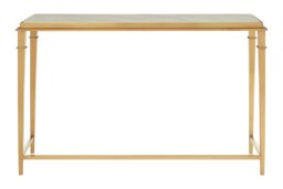 Orsina Elegant Rectangular Console Table, Marble Top Console Table For Livingroom, Gold Design Hallway Table