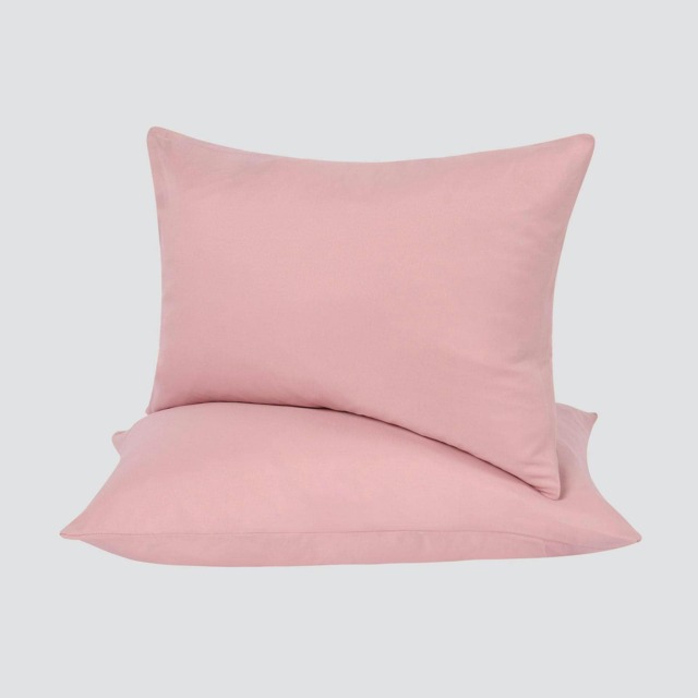 OHS 2 x Hotel Luxury Quality Bedroom Housewife Pillowcases, 50x75cm - Blush Pink