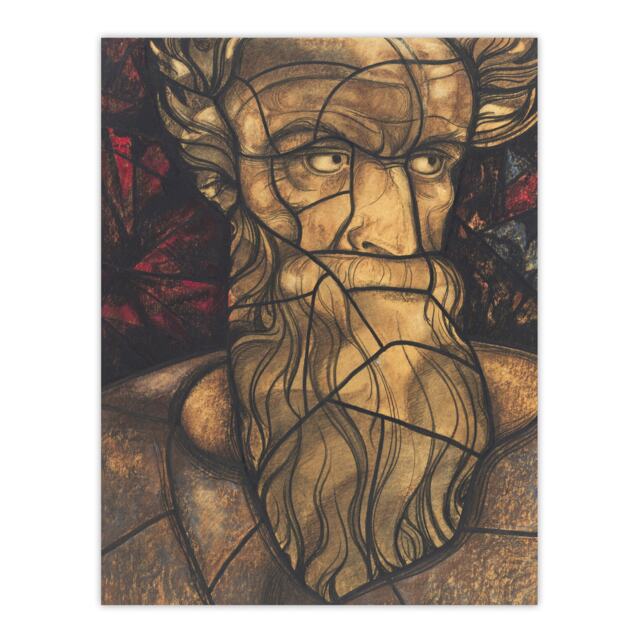 "St Matthew Stained Glass Design Holst Wall Art Poster Print 12X16"""