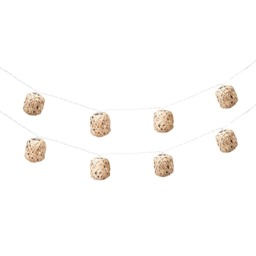 ValueLights 10 Battery Operated Outdoor Rattan Wicker Ball Garden String Lights Clear