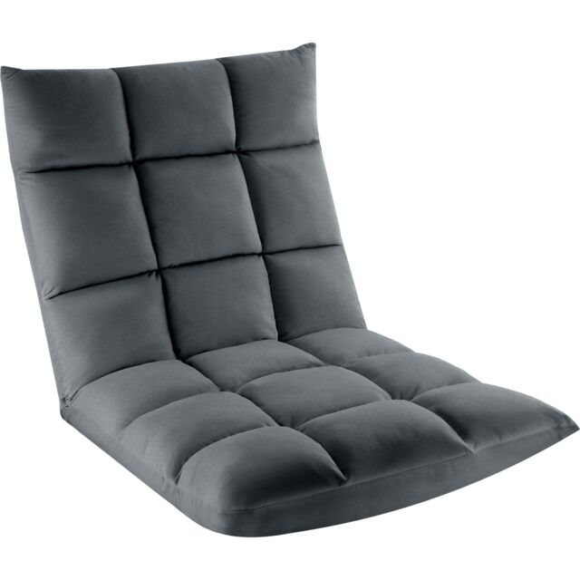 Recliner Snooze - 2 in 1 armchair or lounger, velvet, 14-step adjustable backrest Grey grey One Size 1