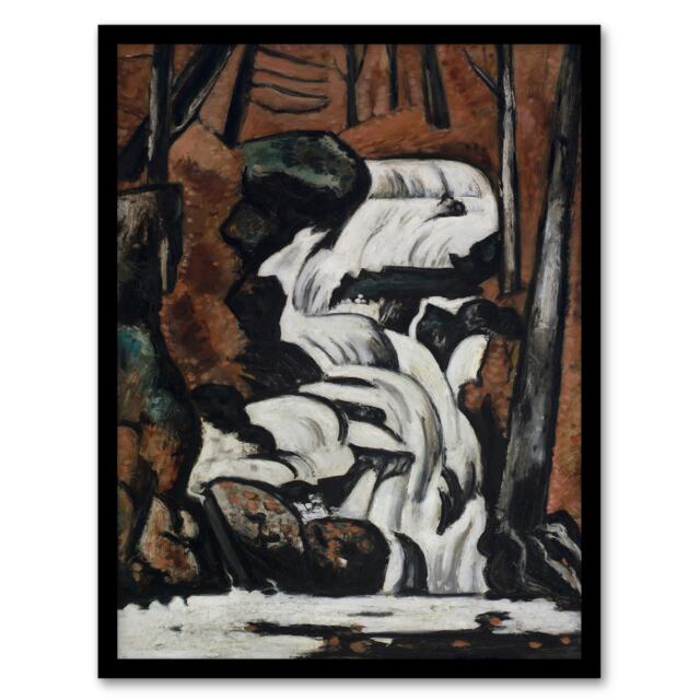 "Smelt Brook Falls Landscape Marsden Hartley Framed Wall Art Print 12X16"""