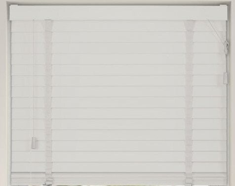125cm White Venetian Blinds with Tapes (130cm Drop) White White