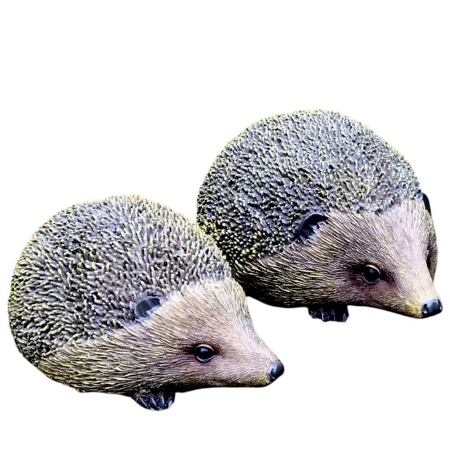 Set Of Two Hedgehogs Home Or Garden Decorations