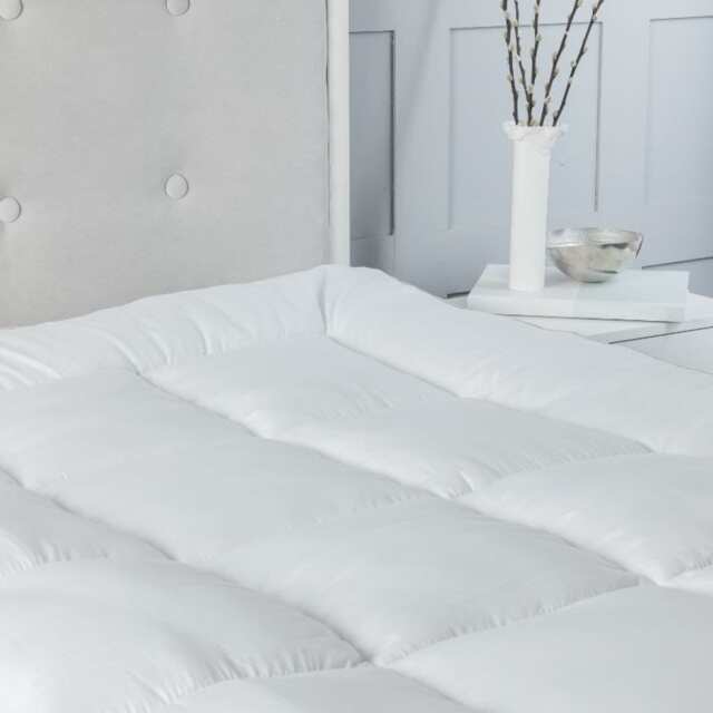 10cm Extra Thick Microfibre Soft Touch 4 Inch Mattress Topper White King