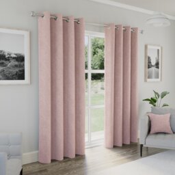 Enhanced Living Austin Blackout, Thermal Blush Curtains with Eyelet Header (PAIR) - 90x72 inch (229x183cm) Pink Blush 2