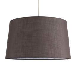 ValueLights Doretta Taper Grey Faux Linen Pendant Table Shade