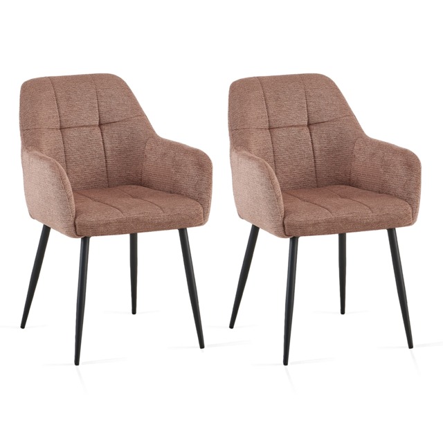 SONARA Dining Chair Set of 2, Water-Repellent Plush Chenille Upholstered for Dining Room Red