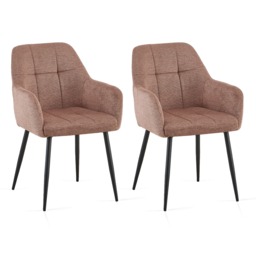 SONARA Dining Chair Set of 2, Water-Repellent Plush Chenille Upholstered for Dining Room Red