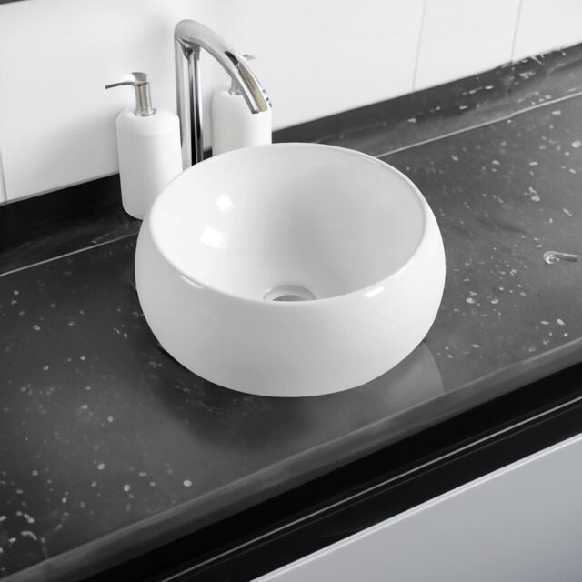 Limoge 7812 Ceramic Domed Round Countertop Basin