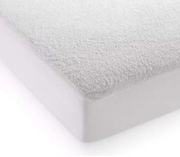 Plush Collection Terry Finish Waterproof Mattress Protector in White - Three Quarter