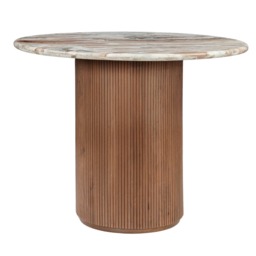Ajmer Round Marble Real Stone Dining Table 4 to 6 seater 100cm