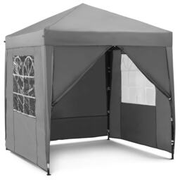 Vonhaus Pop Up Gazebo with Sides 2m x 2m Grey