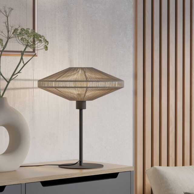 EGLO Midsumer Timeless Fabric & Steel Cream Table Lamp