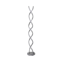 ValueLights Infinity Double Twist Silver Integrated LED Floor Lamp Silver