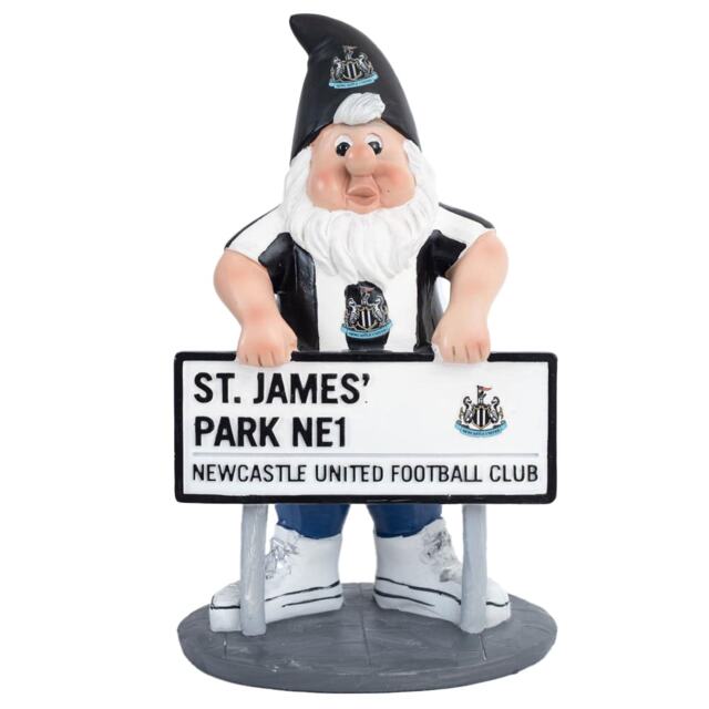 Newcastle United FC Street Sign Garden Gnome White White/Black One Size 1