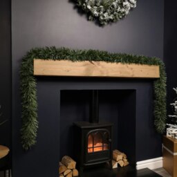 3m x 15cm Festive 6 Ply Chunky Green Pine Christmas Tinsel Garland Decoration