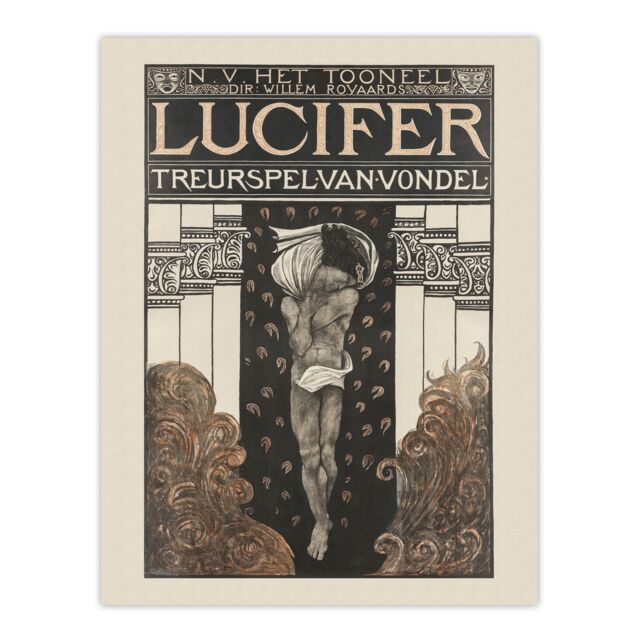 Lucifer Mourning Game Theatre Poster Holst Huge Wall Art Print 18X24 In