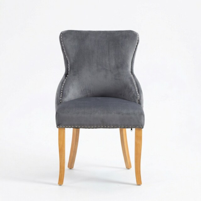Orvino Velvet Fabric Dining Chairs - Set of 2