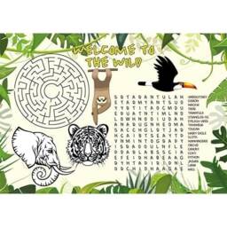 A3 Jungle Kids Activity Placemat Sheet
