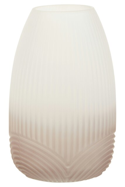 Interiors by Premier Small Grey Ombre Glass Vase, Ribbed Glass Vase, Textured Modern Vase, Chic Flower Vase, Grey Glass Vase Grey
