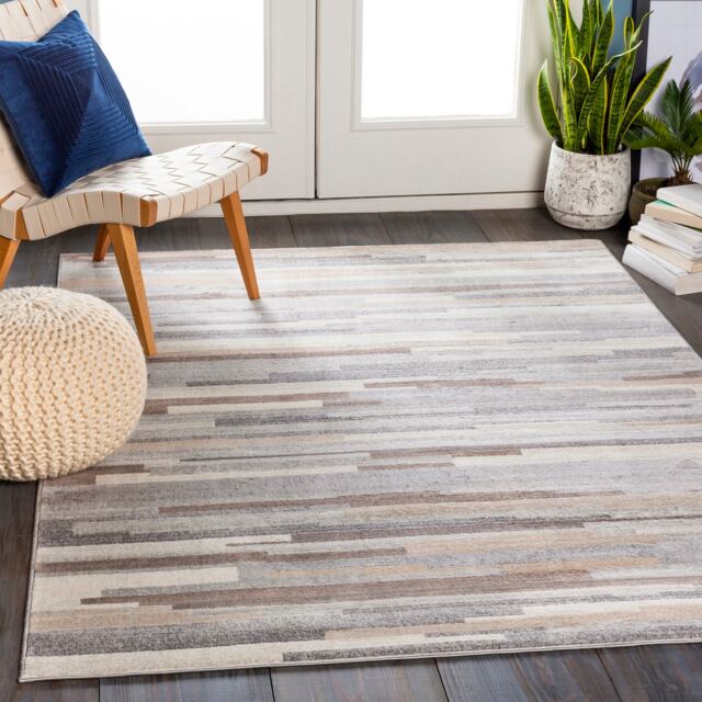 LIVABLISS Roma-Modern Rug 200 x 275 cm Grey Brown White