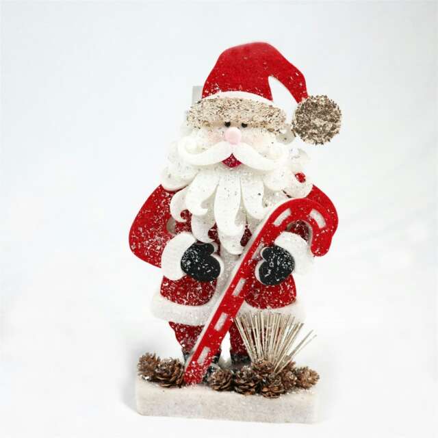 Red Santa Christmas Tabletop Figures Window Wall Door Holiday Home Foam Showpiece Decorations,32cm