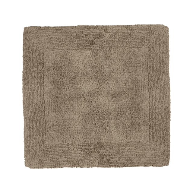 Heavyweight Reversible Square Bath Mat Brown Mocha