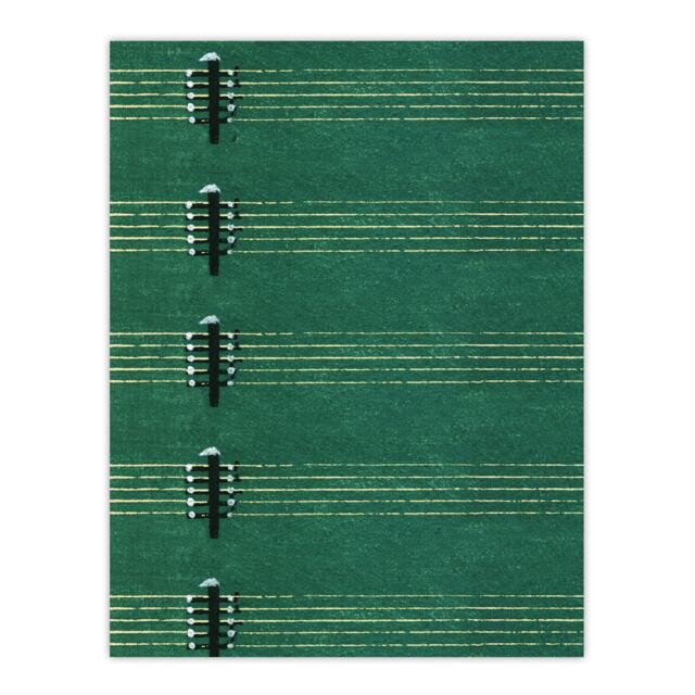 "Vintage Lute Strings Pattern Vintage Japan Wall Art Print Korin 12x16"""