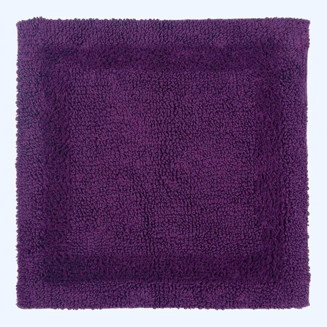Homescapes Luxury Reversible Cotton Shower Mat - Plum Purple Plum