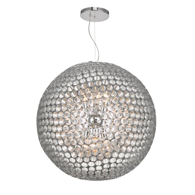 Serafina 6 Light Pendant Brushed Chrome Large