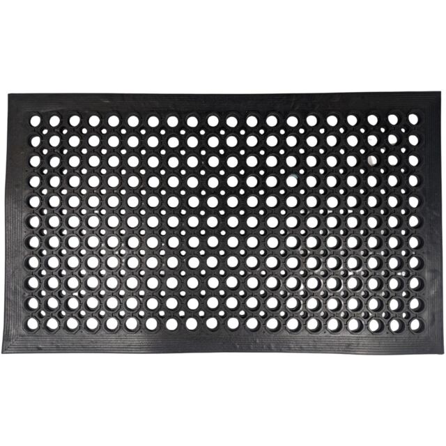 Rubber Door Mat - 10.3m x 0.9m - Non-Trip Ramp Edge - Heavy Duty - Non Slip - Wheelchair & Pushchair Friendly