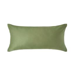 Homescapes Moss Green European Size Pillowcase Organic Cotton 400 TC - 40 x 80 cm Green