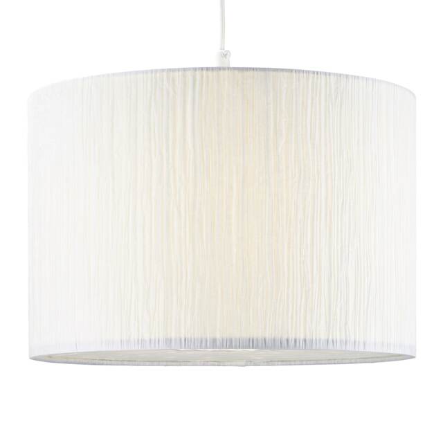 Contemporary and Sleek Pendant Lighting Shade Crafted from Wrinkled White Paper White White 1