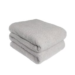 OHS Soft Teddy Fleece Blanket Throw, 150x200cm - Silver