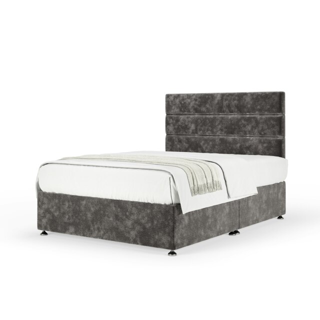 Ortho Classic Orthopaedic Charcoal Chenille Divan Set And Milan Headboard Double