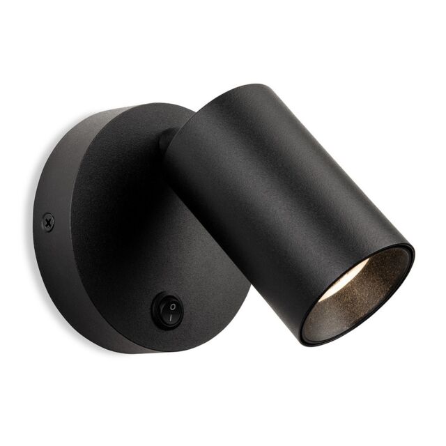 Firstlight Spotlight Max Wall Spot Switched Black 1xGU10