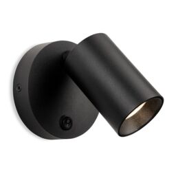 Firstlight Spotlight Max Wall Spot Switched Black 1xGU10