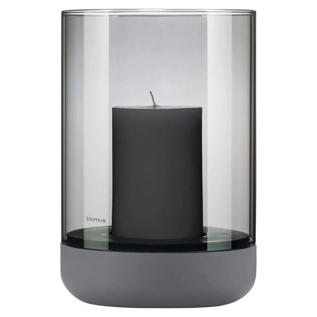 Blomus Calma Hurricane Lamp Large - Steel Gray Smoke
