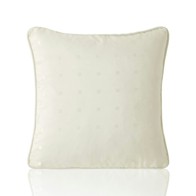 Semi Plain Dobby Square Geometric Woven Jacquard Cream Cushion Set of 4 Cream 45cm x 45cm x 10cm 4