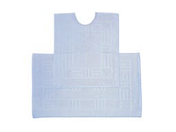 Chatsworth Pure Cotton Bath Mats Super Soft and absorbent (85x50 cm) Blue Blue 80x50 cm 1