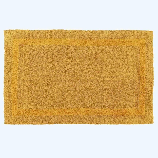 Homescapes Luxury Reversible Extra Large Bath Mat - Mustard Yellow Mustard Yellow