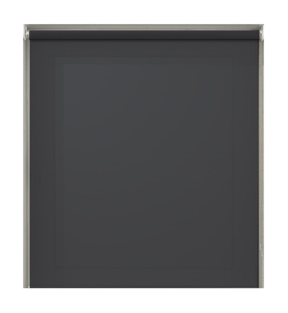 160cm Black Plain Straight Edge Daylight Roller Blind Black Black
