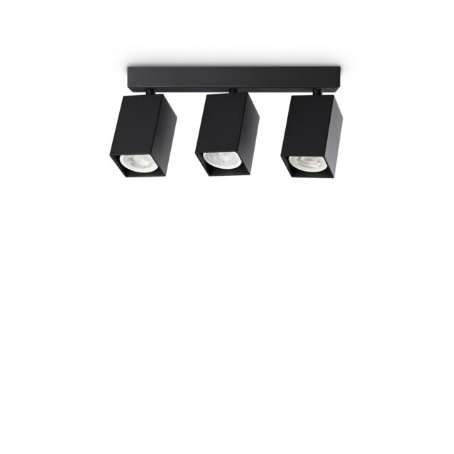 Dynamite Square Ceiling Spotlight Bar Black 3x GU10